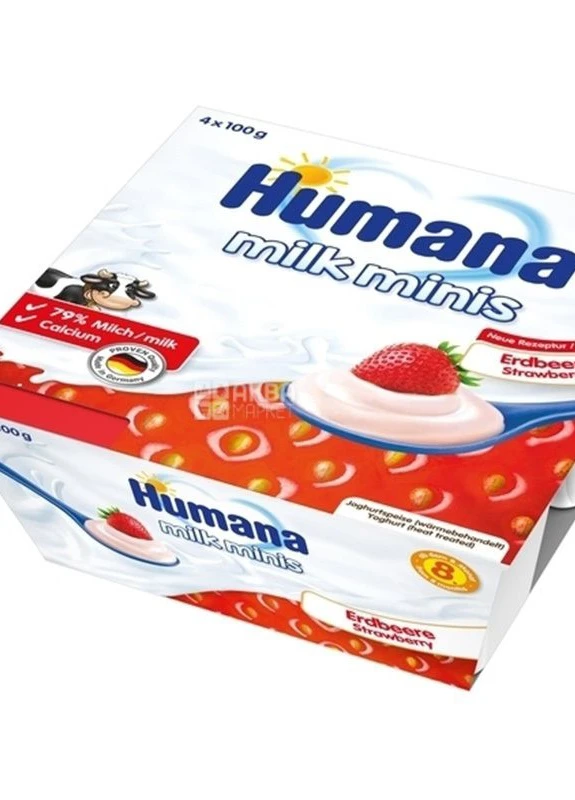 Продукт кисломолочний з полуницею з 8 меc Humana (213451005)