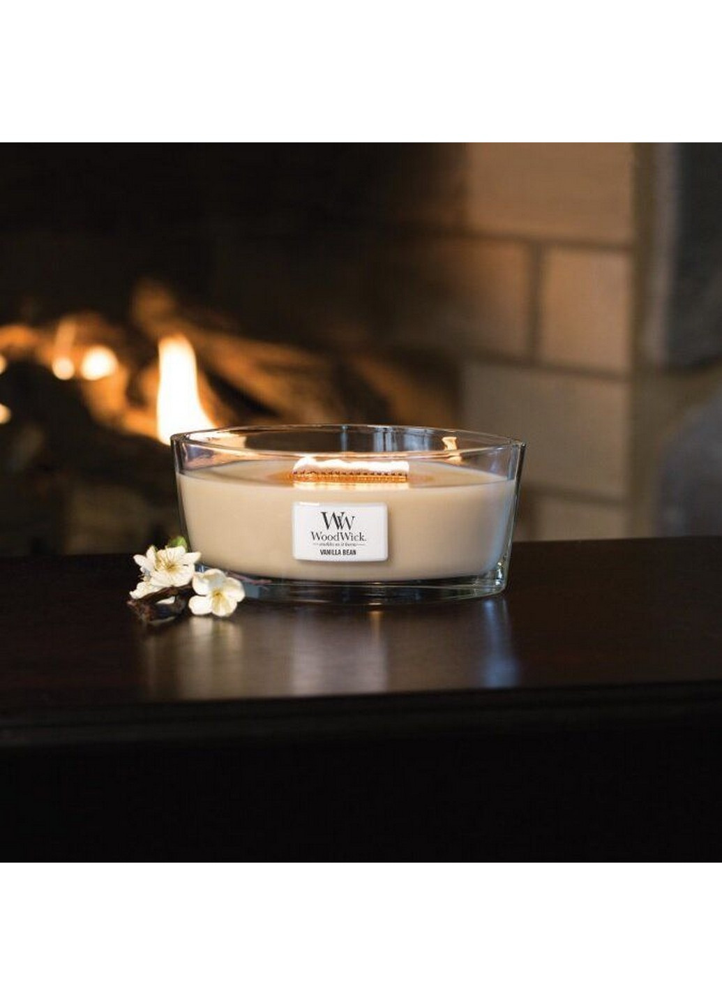 Ароматическая свеча в стекле Ellipse Vanilla Bean 453 г (76112E) WoodWick (227513966)