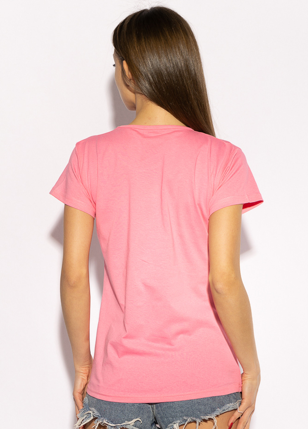 Розовая летняя футболка Time of Style