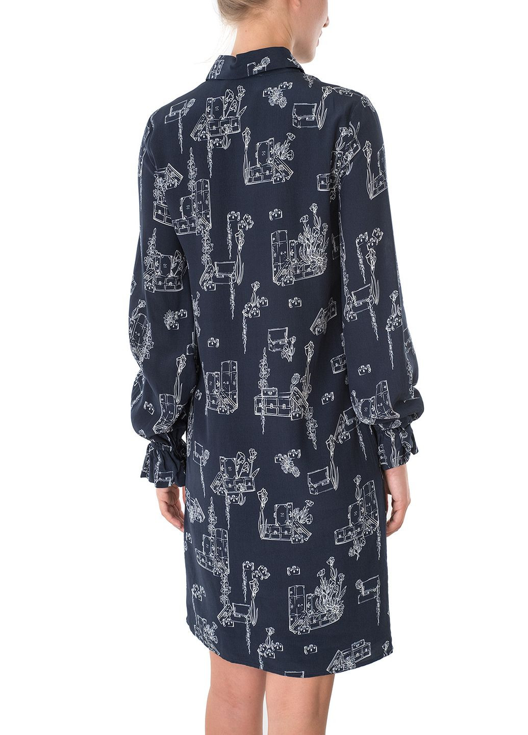 Синя кежуал сукня Trussardi Jeans з абстрактним візерунком