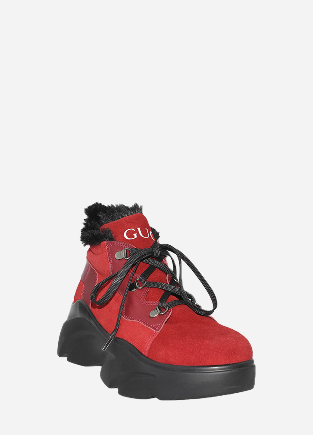 Зимние ботинки re2533-11 красный El passo из натуральной замши