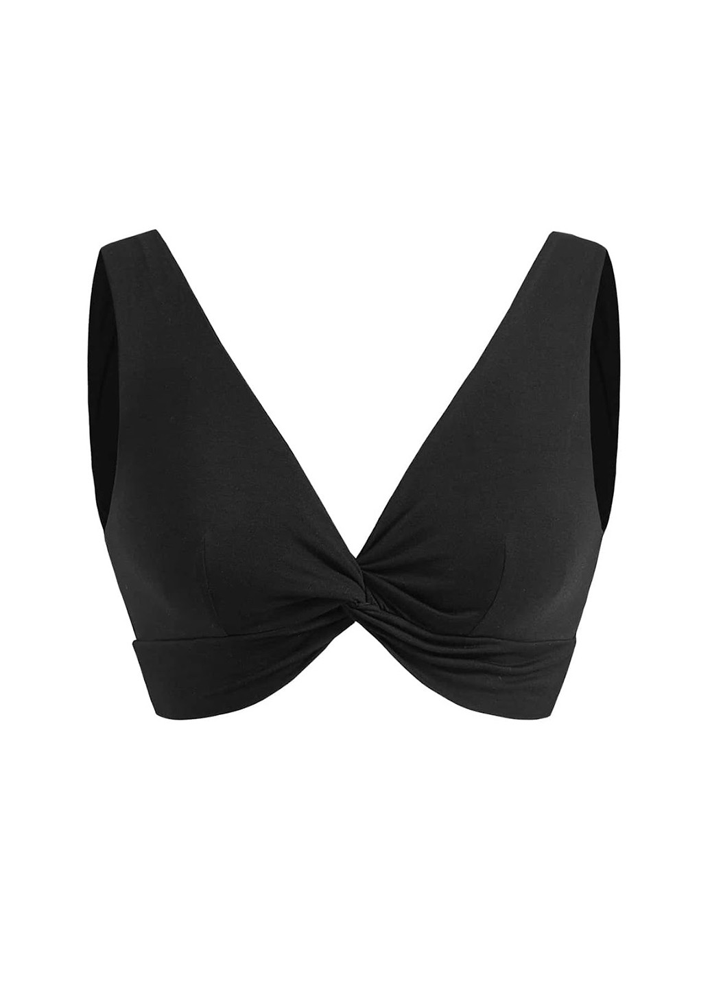 Чорний топ бюстгальтер SHEIN без кісточок віскоза