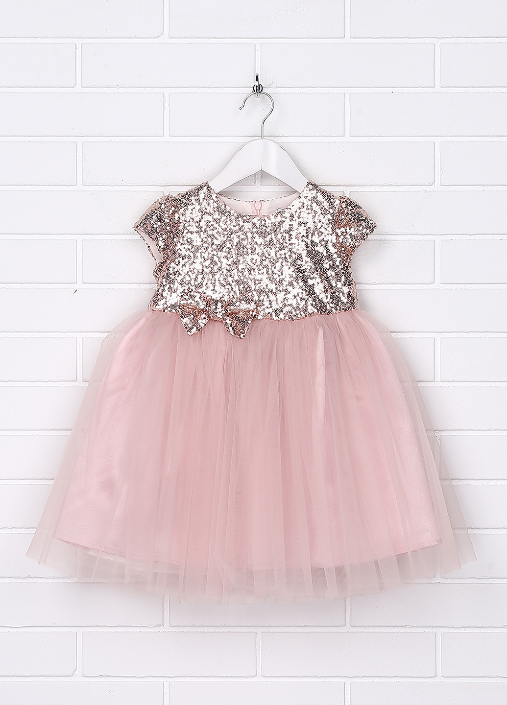 Розовое праздничный платье с посадкой по талии Sasha однотонное