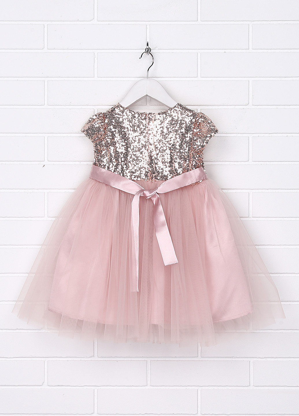 Розовое праздничный платье с посадкой по талии Sasha однотонное