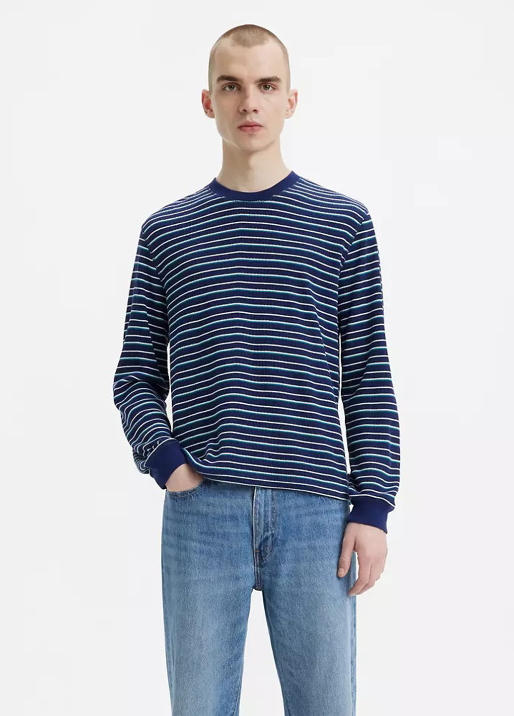 Разноцветный демисезонный кэжуал лонгслив Levi's в полоску