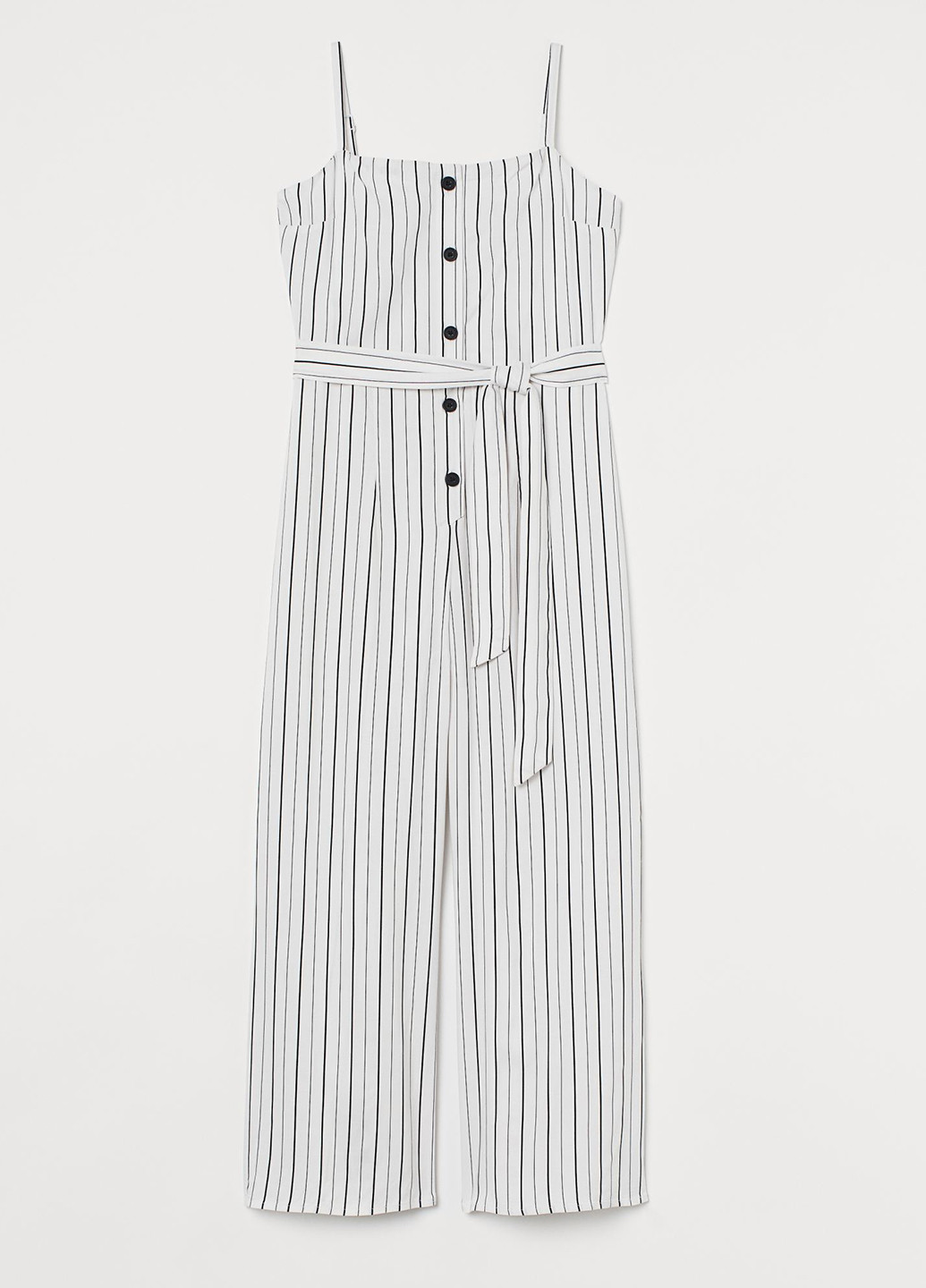 Кoмбінезон H&M комбінезон-брюки смужка білий кежуал віскоза