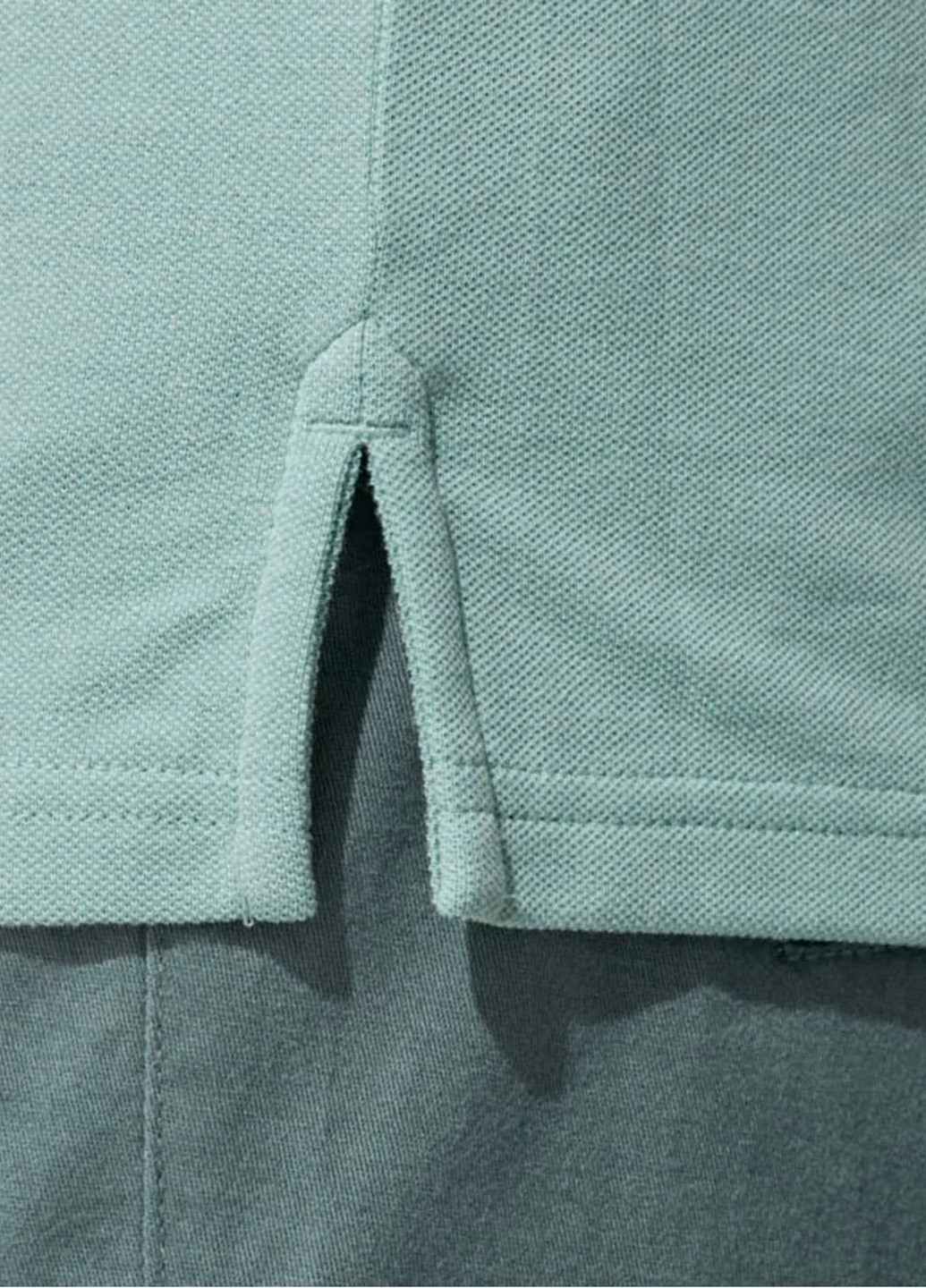 Мятная футболка-поло для мужчин Livergy однотонная