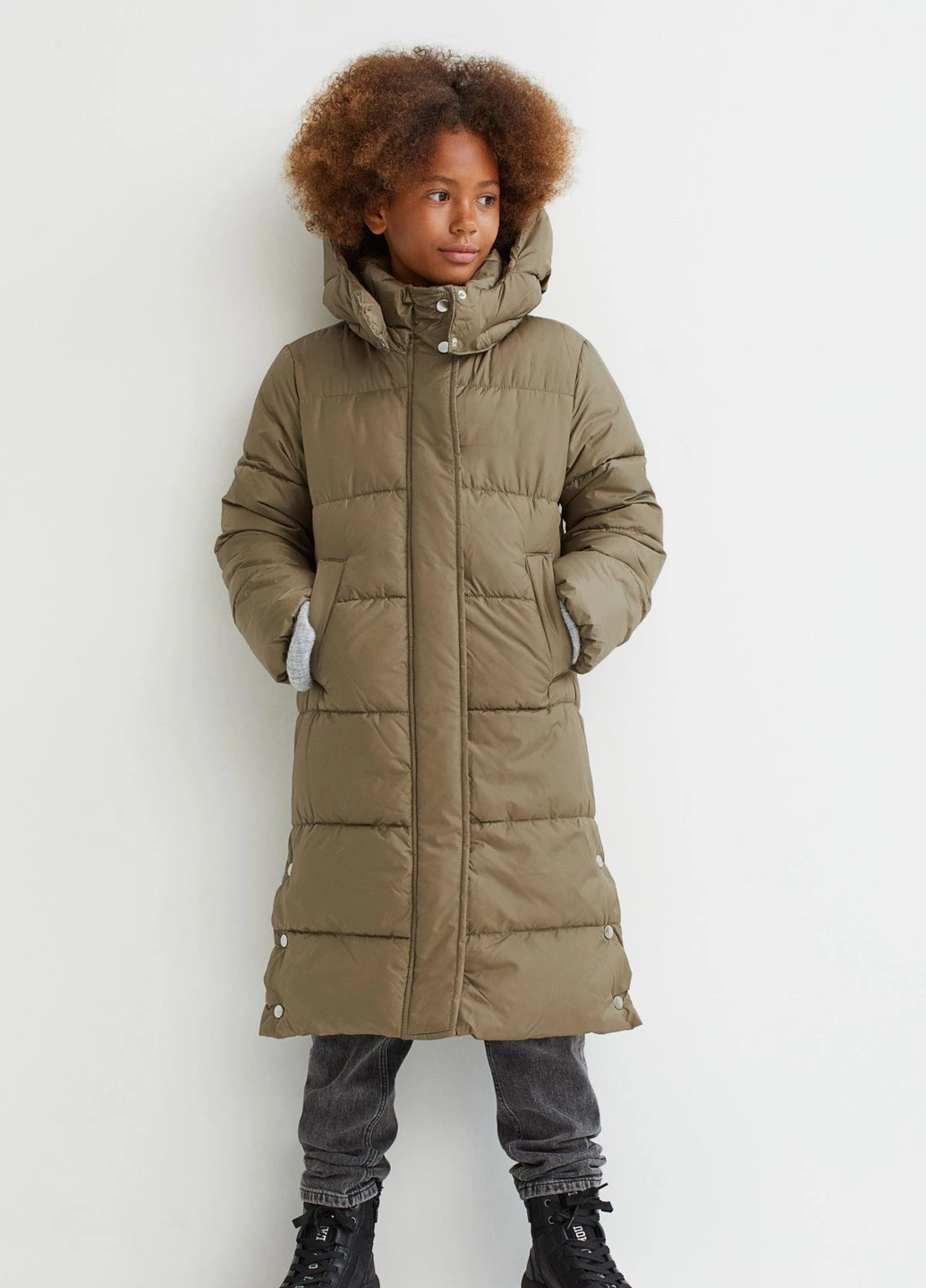 Оливкова куртка зима,оливковий, H&M