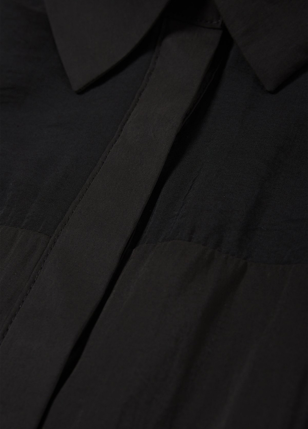 Черная кэжуал рубашка однотонная C&A