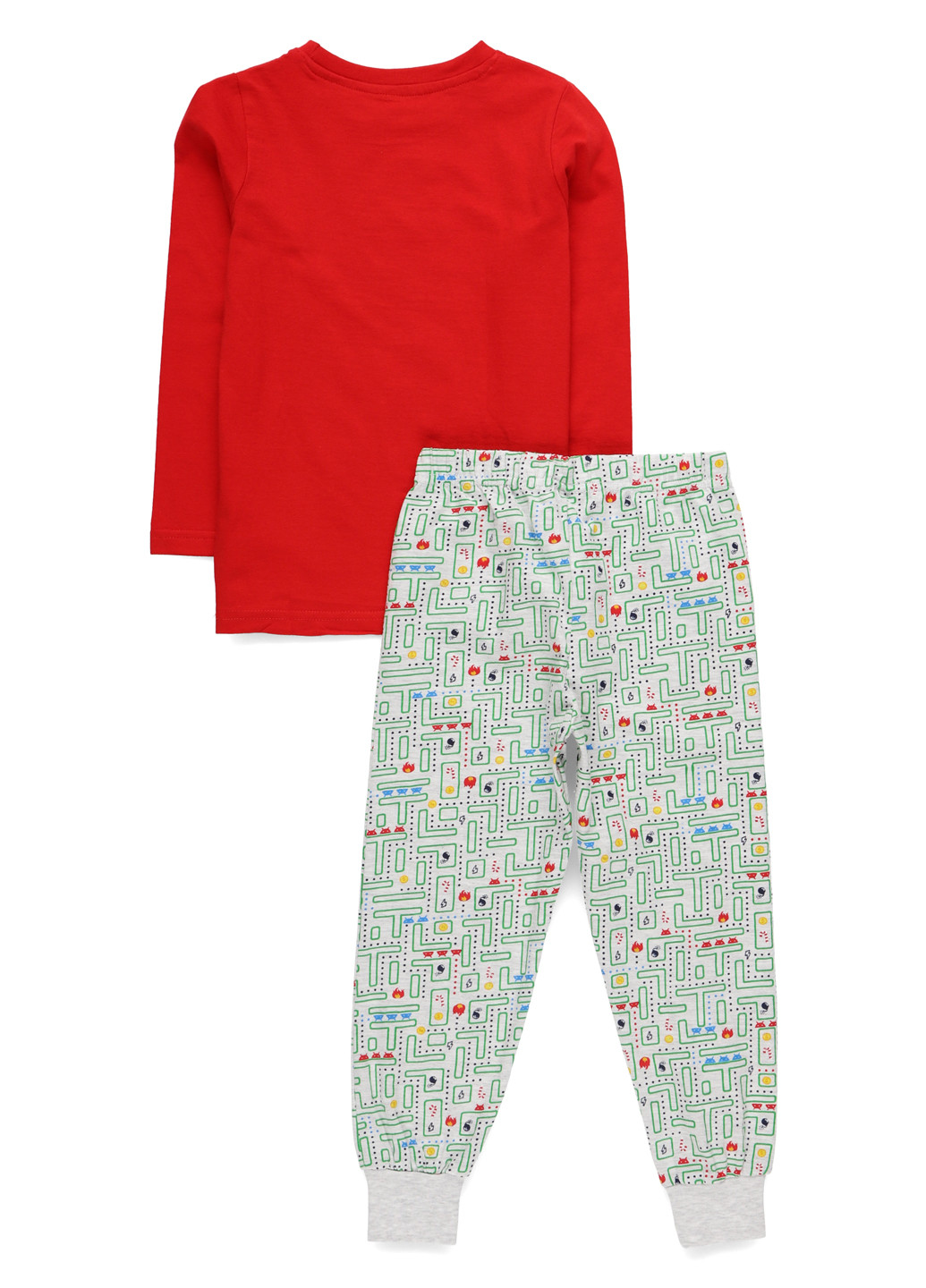 Красная зимняя пижама (лонгслив, брюки) Primark