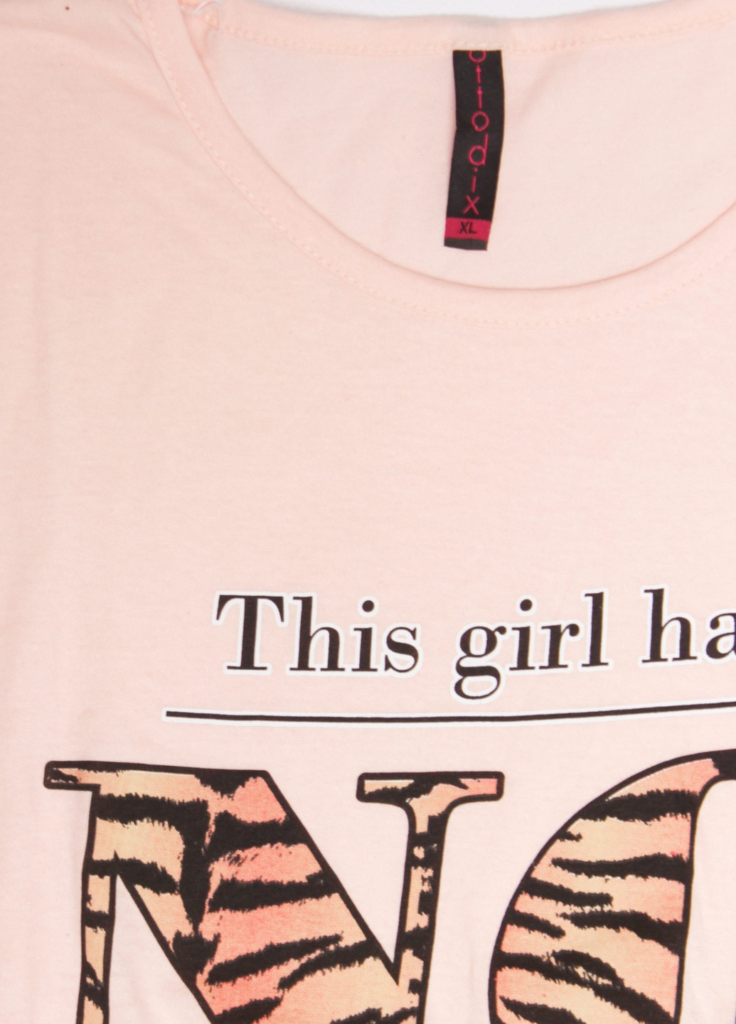 Персикова літня жіноча футболка No Brand