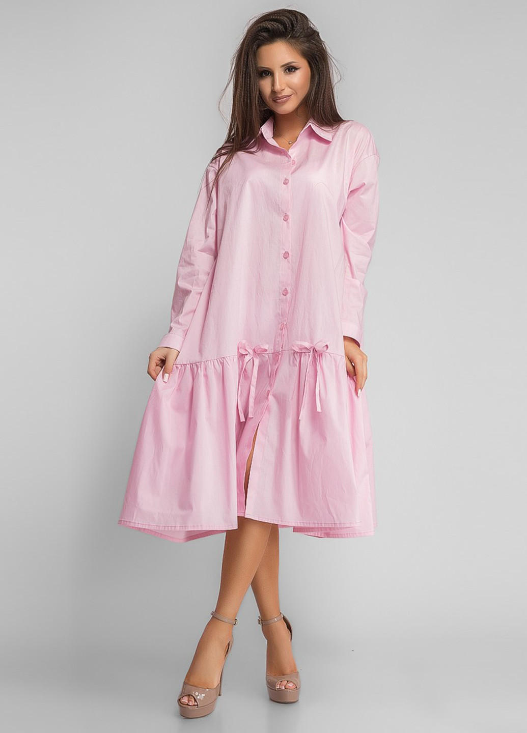 Розовое кэжуал платье Modna Anka