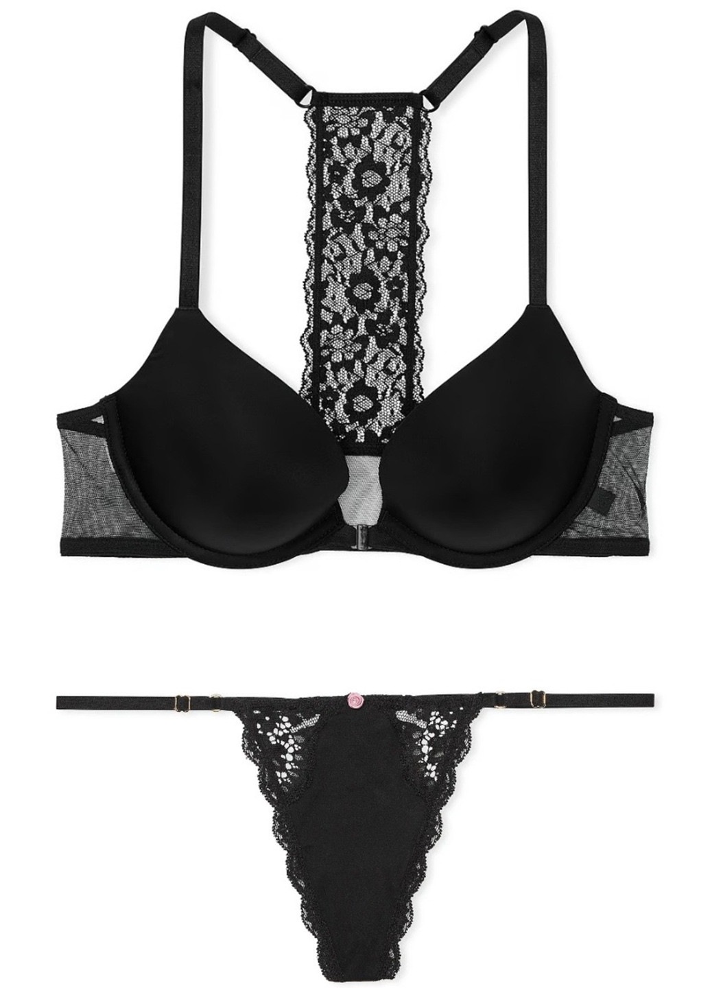 Черный демисезонный комплект (бюстгальтер, трусики) Victoria's Secret