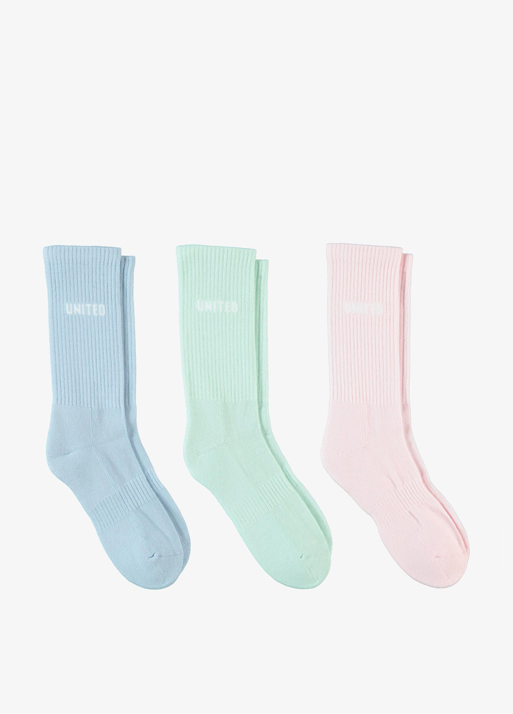 Комбинированные носки (3 пары) UNITED4 однотонные (329148611)