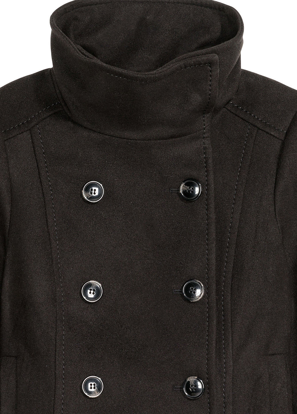 Чорне Кежуал пальто H&M однотонне