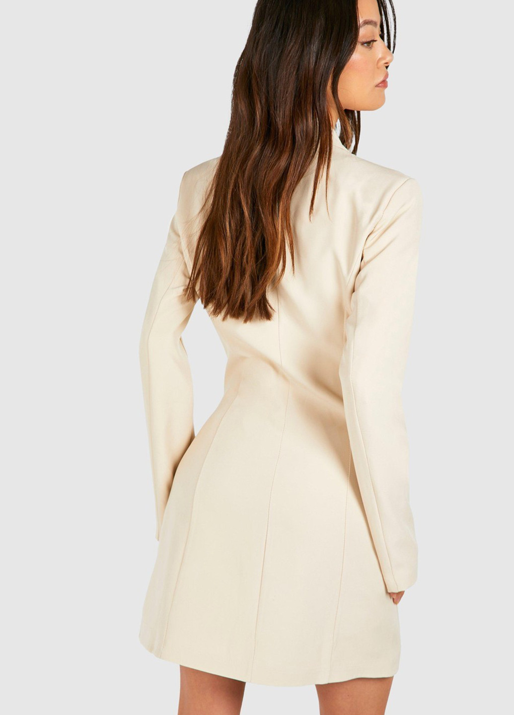 Светло-бежевое кэжуал платье платье-жакет Boohoo однотонное