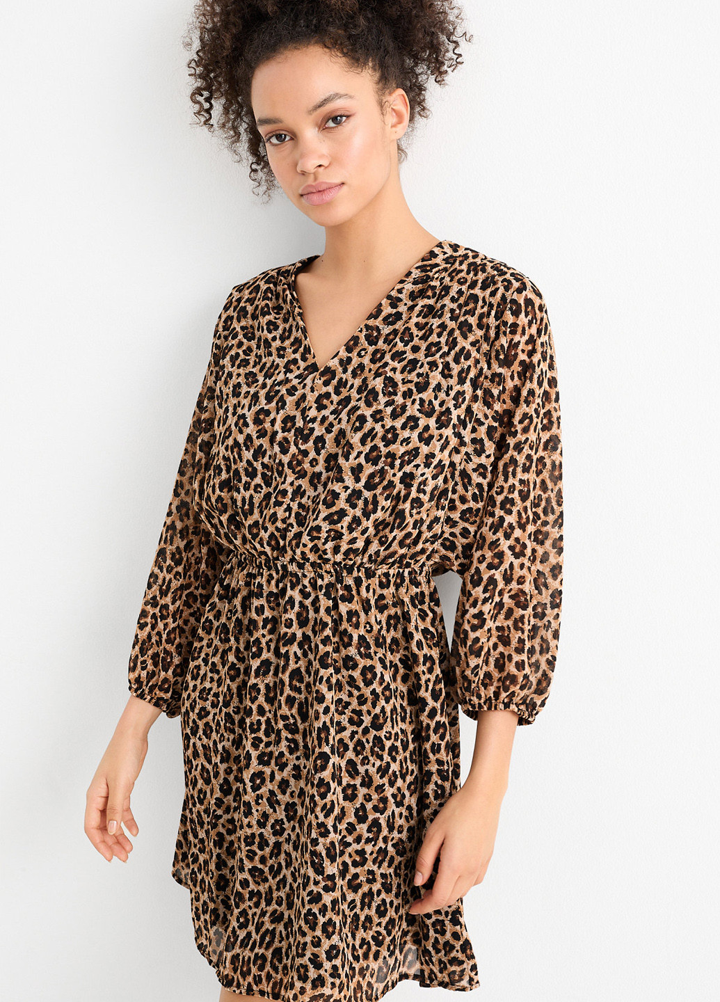 Комбінована кежуал сукня кльош C&A леопардовий