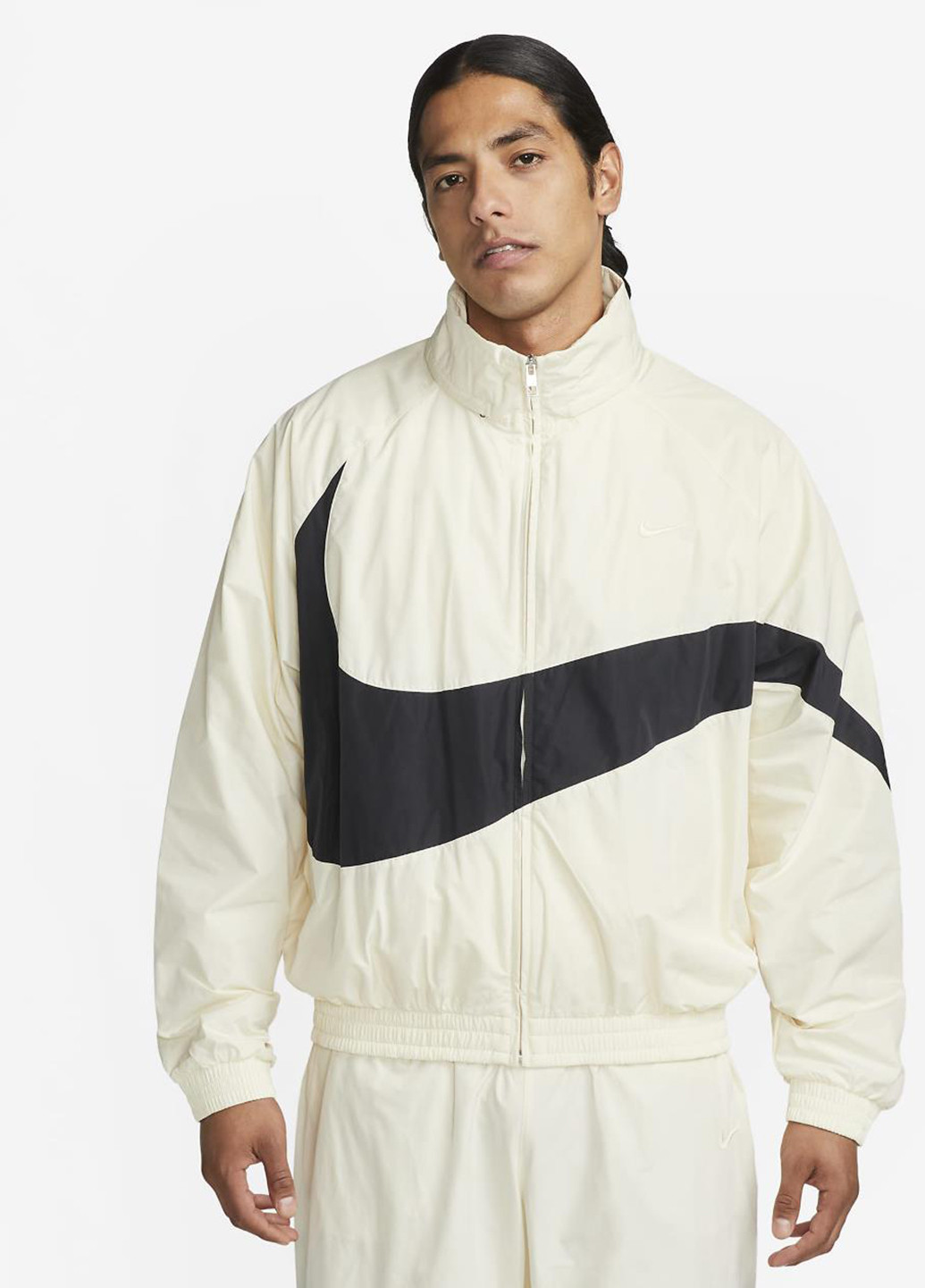 Чорно-біла демісезонна куртка fb7877-113 Nike SWOOSH