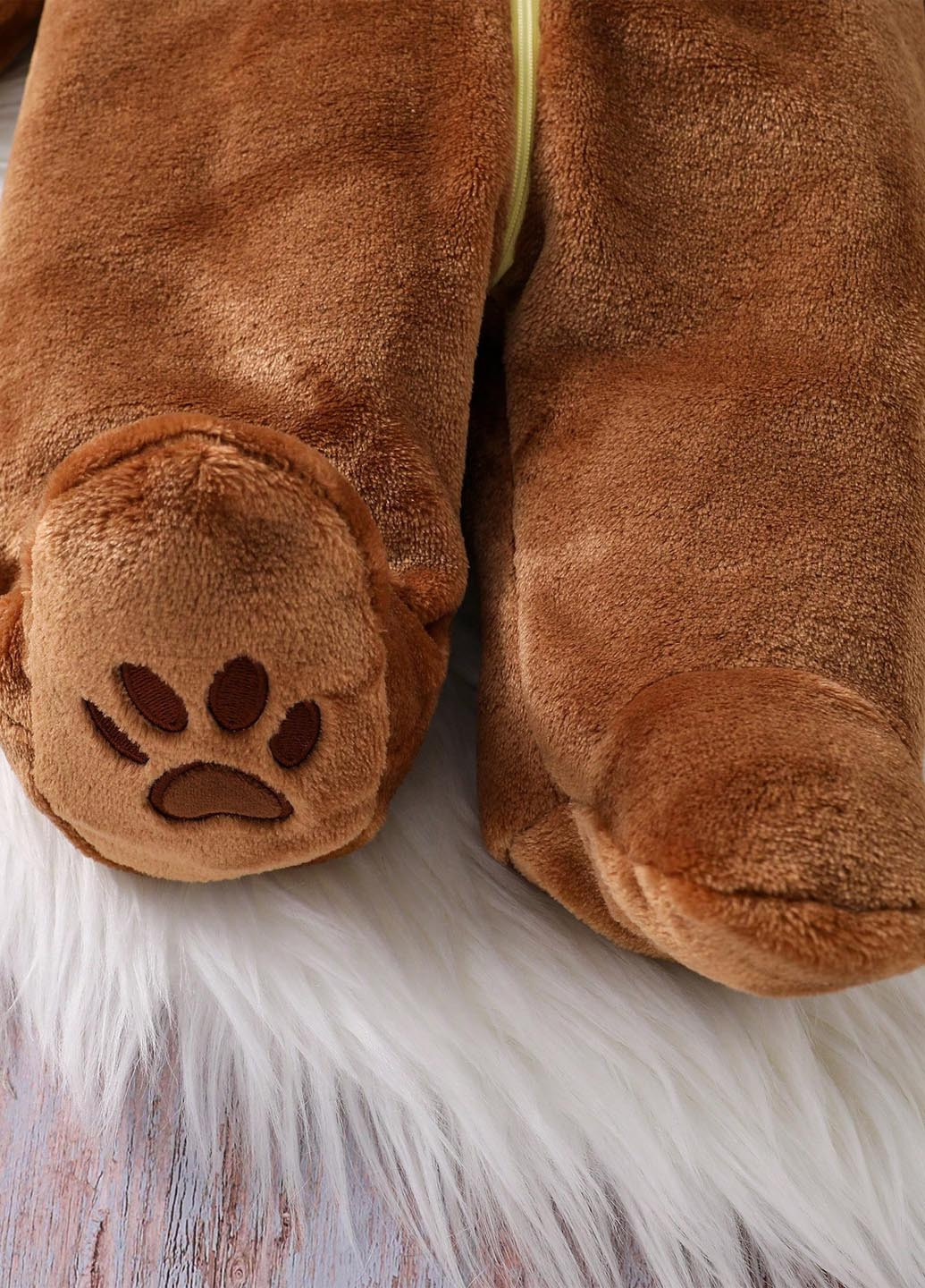 Коричневая зимняя пижама (пожама) SHEIN