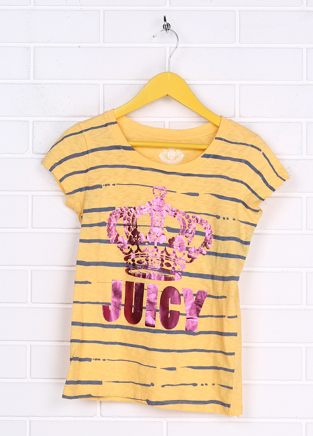Желтая летняя футболка Juicy Couture