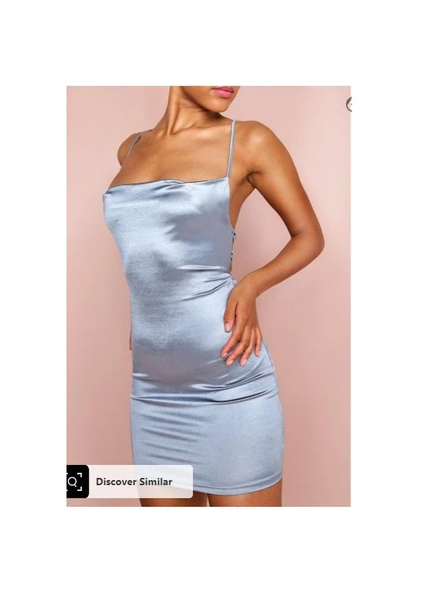 Голубое платье Boohoo