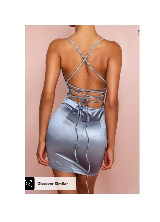 Голубое платье Boohoo