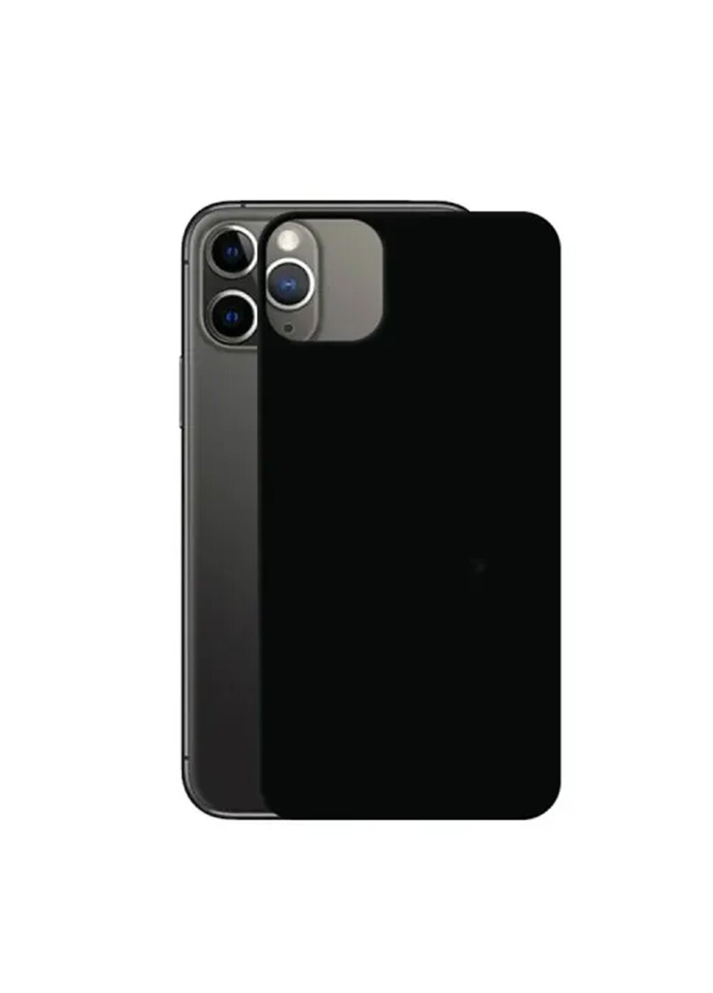 Стекло защитное на заднюю панель цветное матовое для iPhone 11 Black CAA (220513681)
