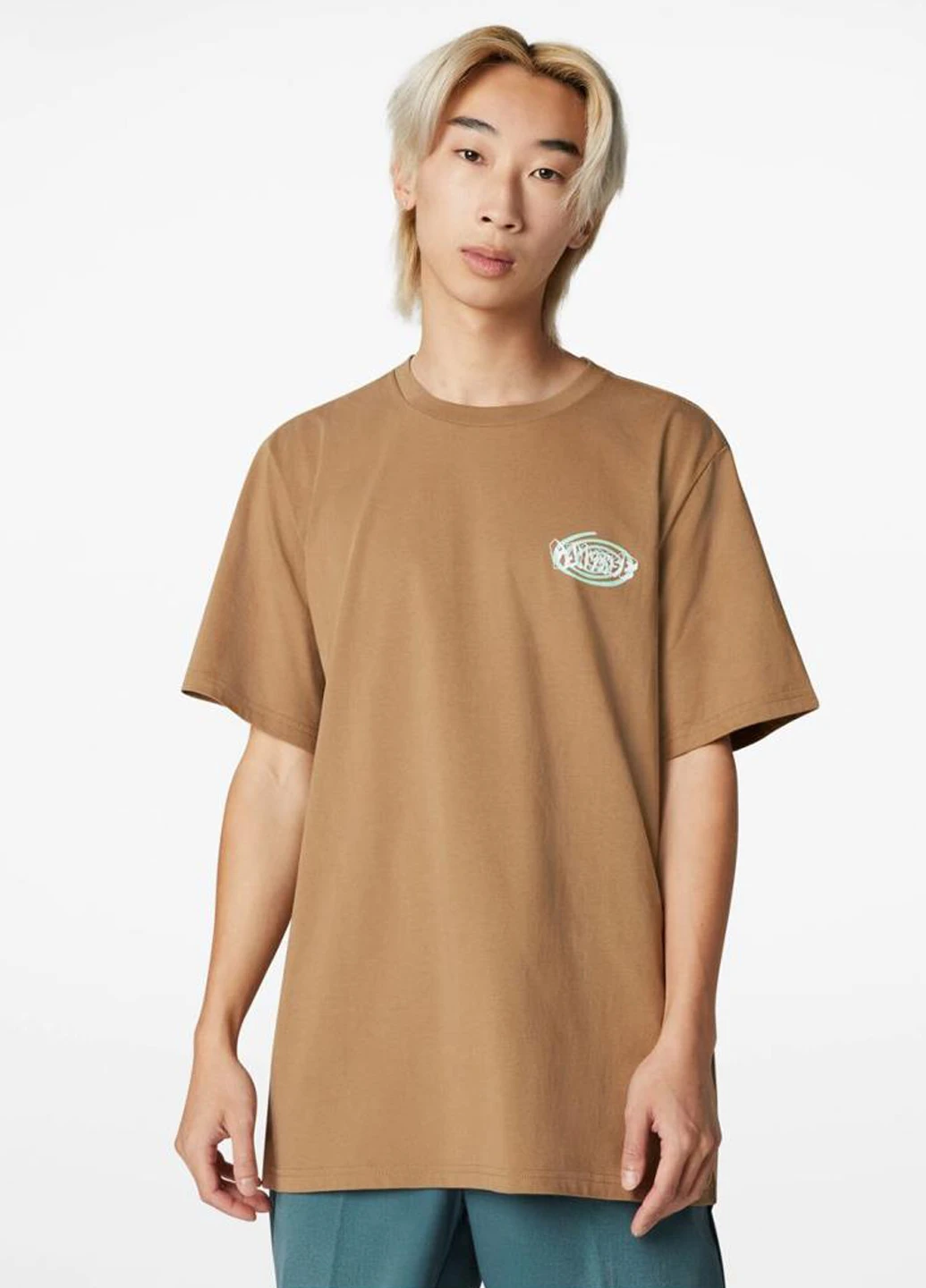 Светло-коричневая футболка 10023793-260 Converse LIVE TEE