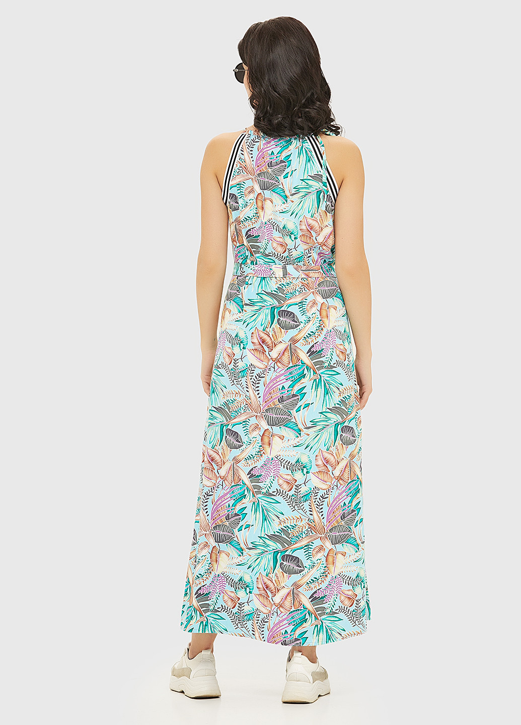 Мятное кэжуал платье а-силуэт MN с цветочным принтом
