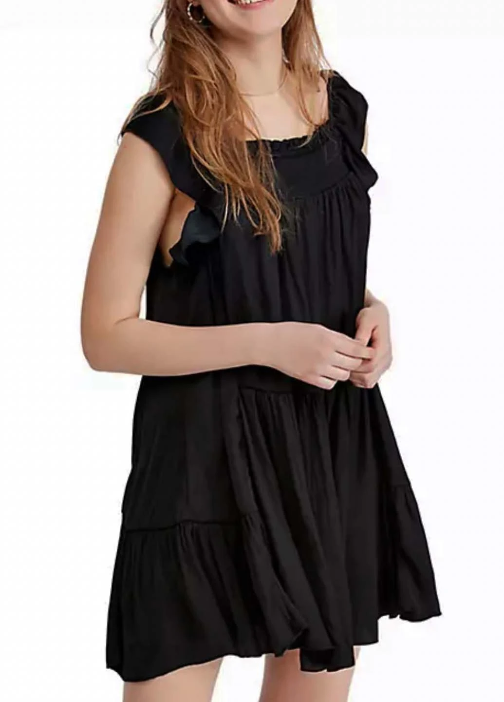 Черное кэжуал платье Free People однотонное
