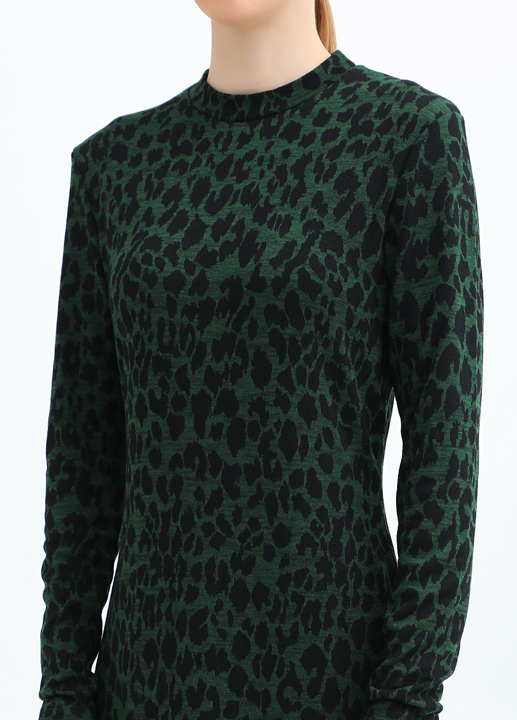 Темно-зеленое кэжуал платье Whistles леопардовый