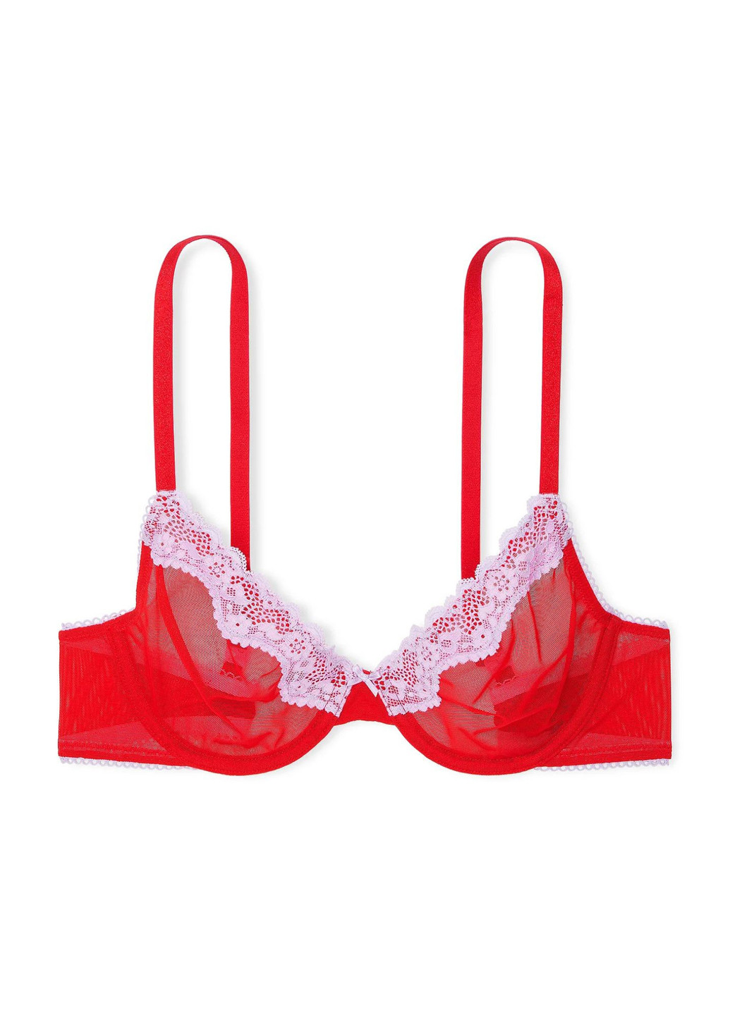 Червоний демісезонний комплект (бюстгальтер, трусики) Victoria's Secret