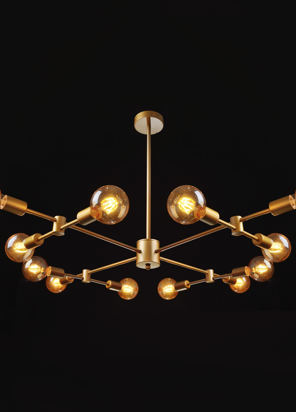 Люстра стельова на 12 лампочок BR-01 615S/12 E27 G Brille (252372208)