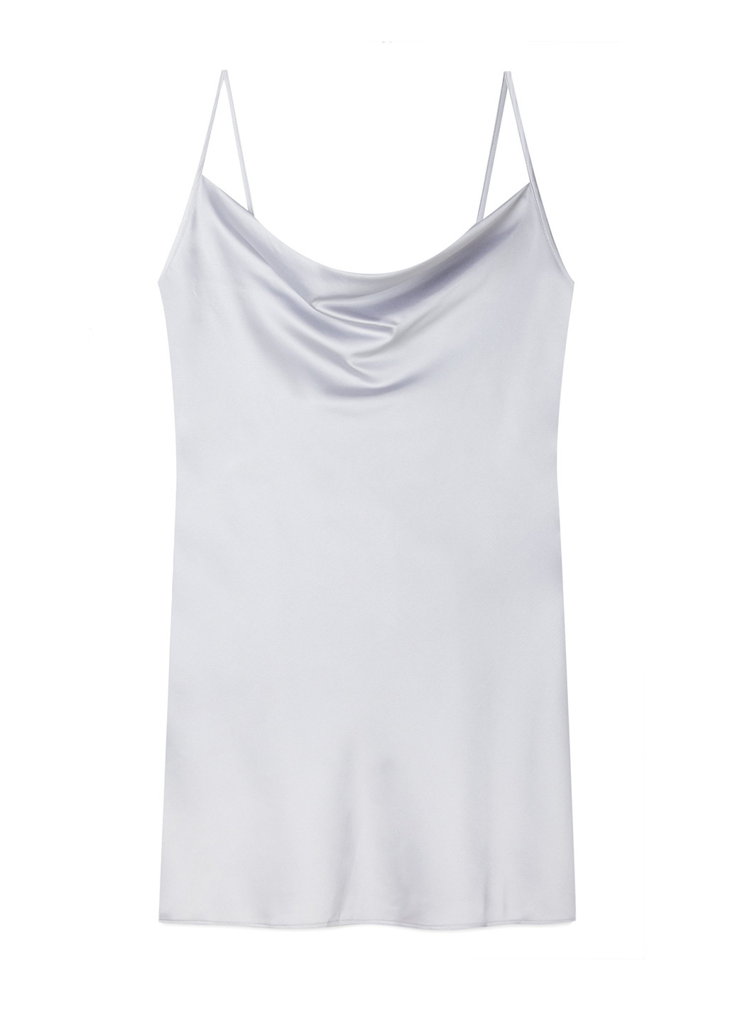 Светло-серое кэжуал платье Stradivarius однотонное