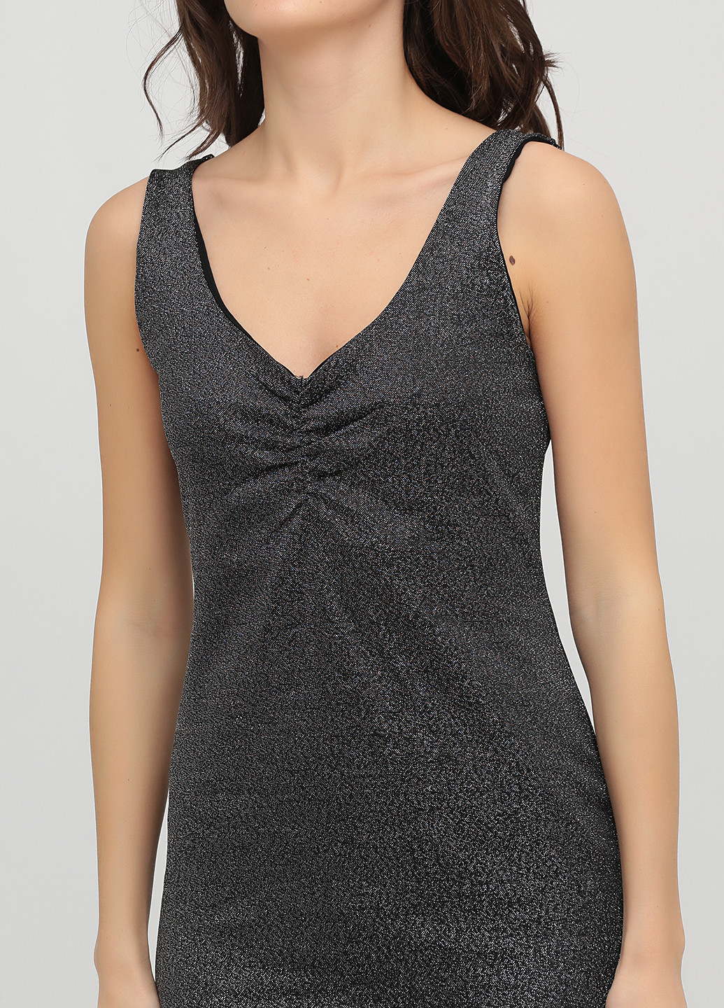 Чорна коктейльна сукня футляр Jennyfer меланжева