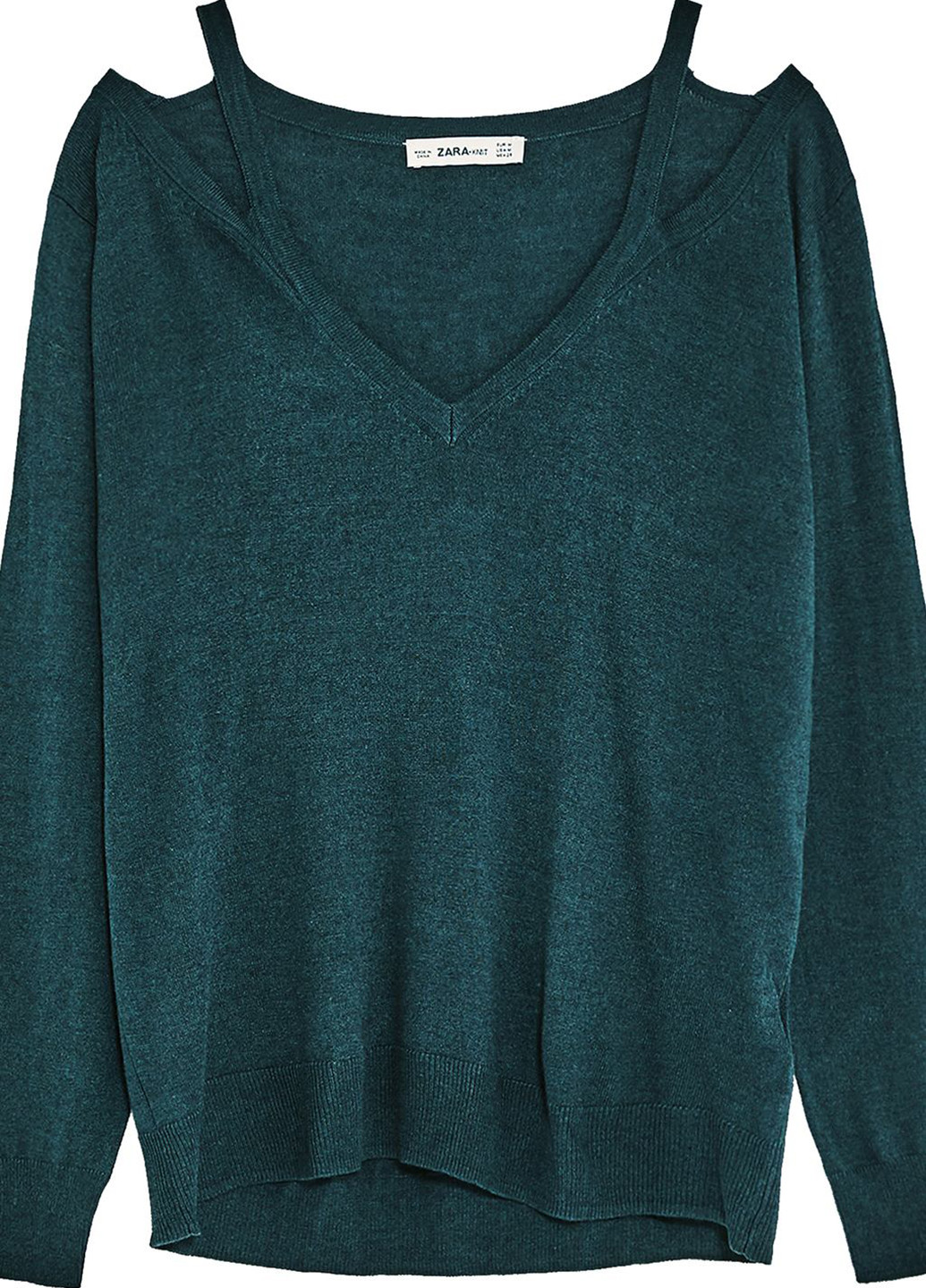 Темно-зеленая демисезонная блуза Zara