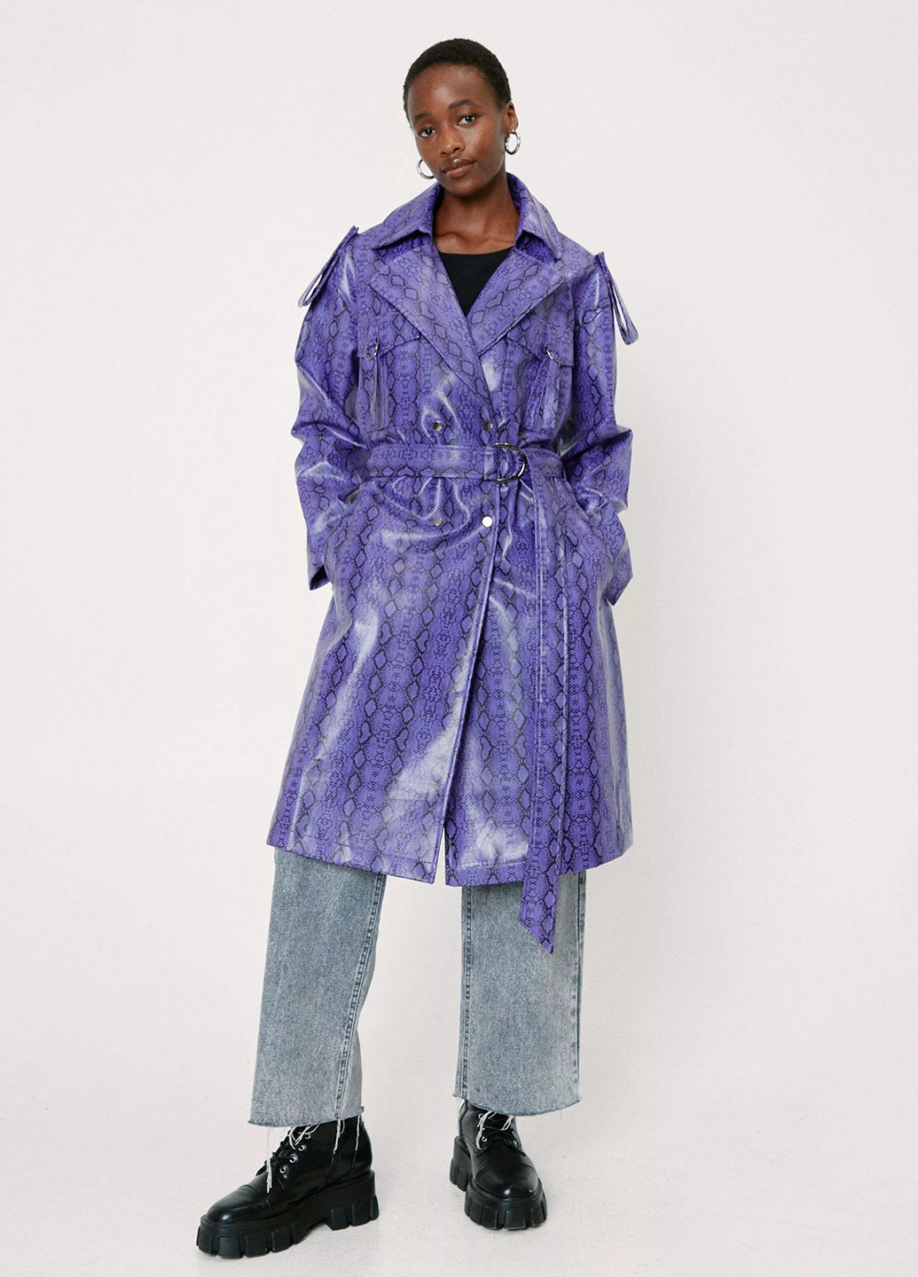 Плащ Nasty Gal на кнопках демисезон (347643679)