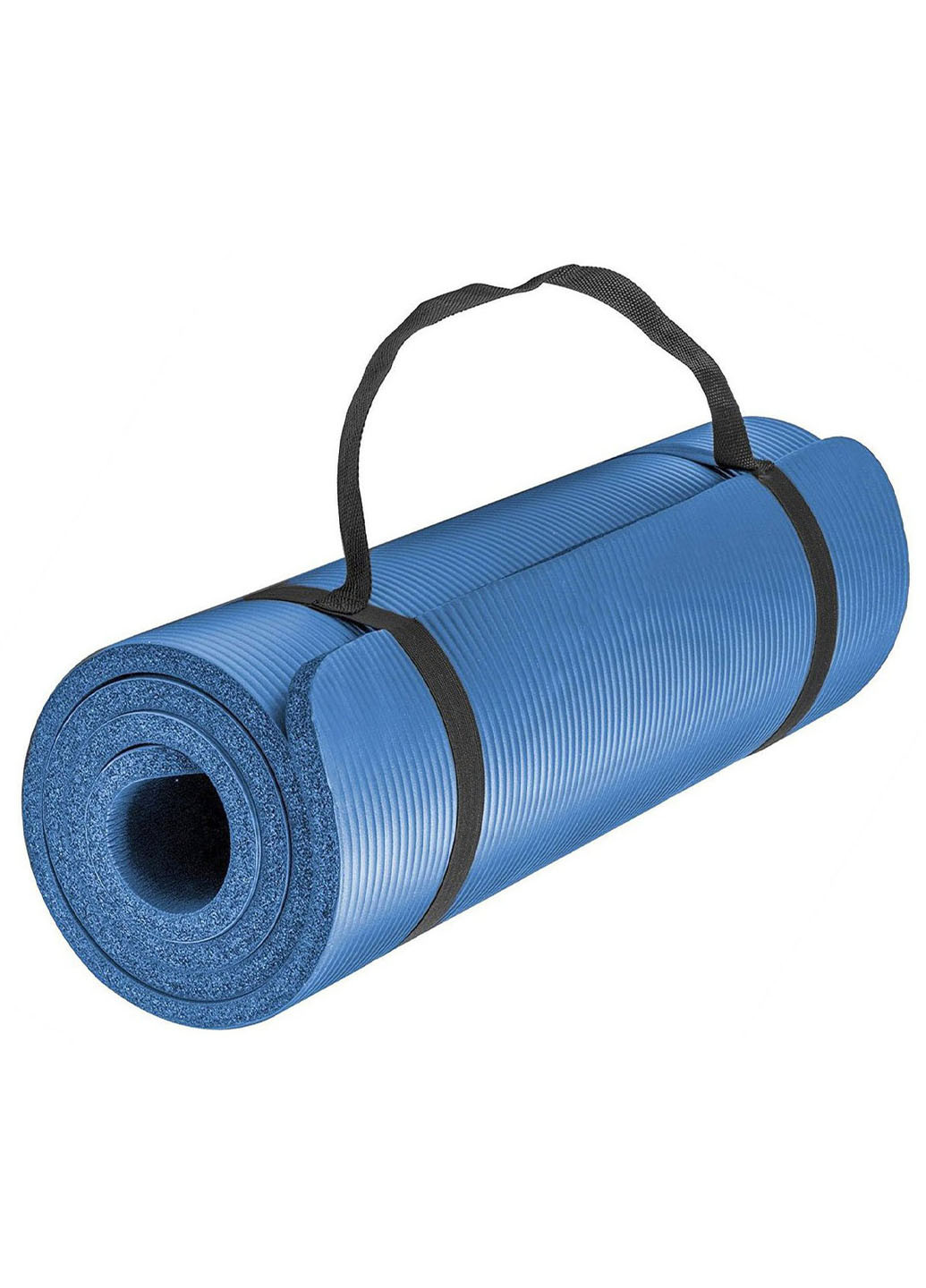 Коврик для йоги NBR HIGH-Density 10 мм синий (йогамат из вспененного каучука для фитнеса и пилатеса) EF-NK10BL EasyFit (237596281)