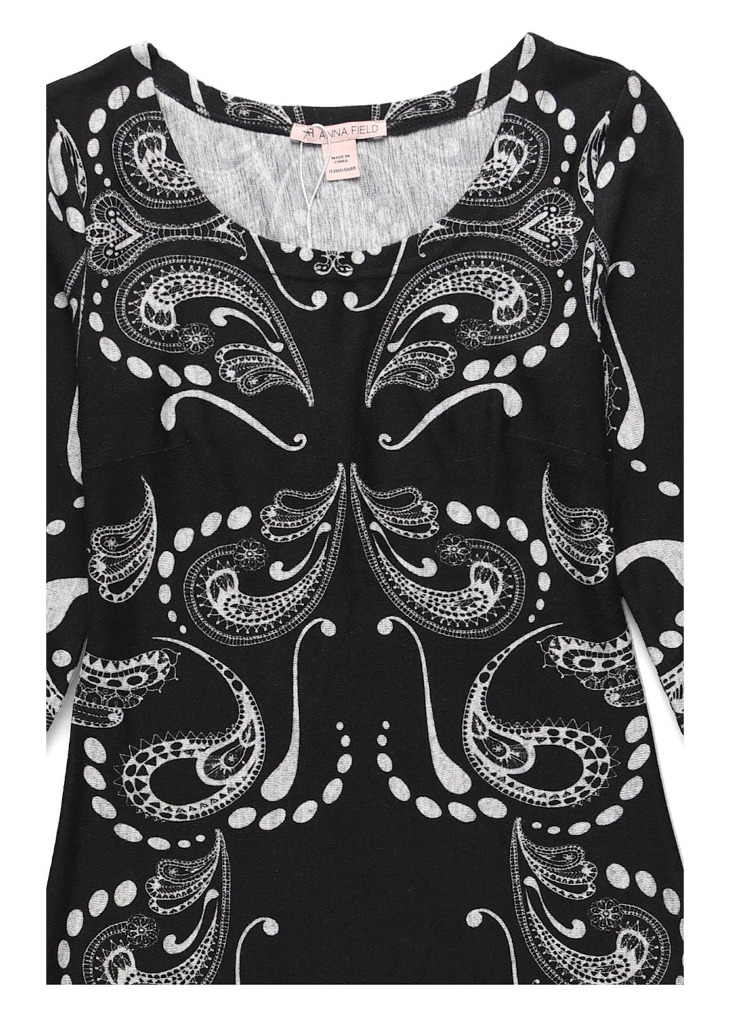 Черно-белое кэжуал платье а-силуэт Anna Field с рисунком