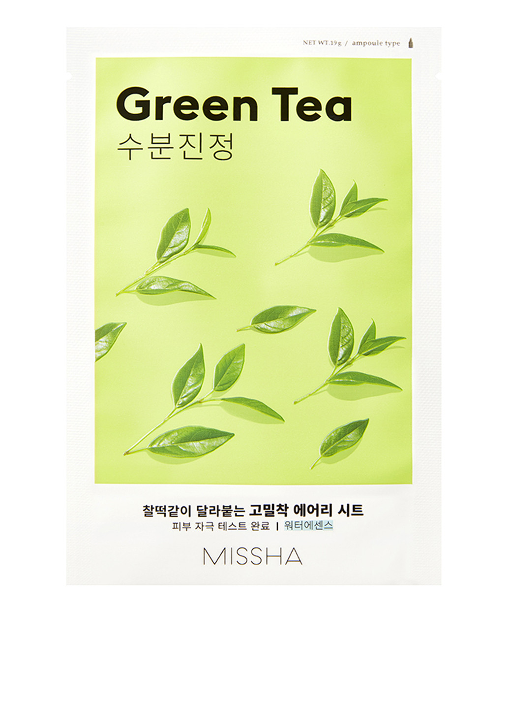 Маска для лица тканевая Airy Fit Sheet green tea, 19 г MISSHA бесцветная