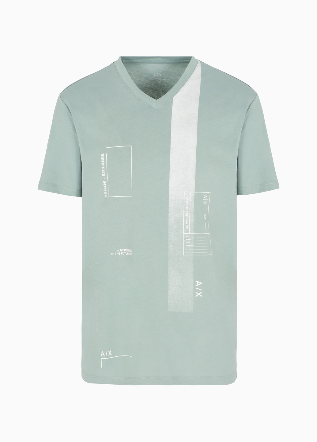 Серо-голубая футболка Armani Exchange