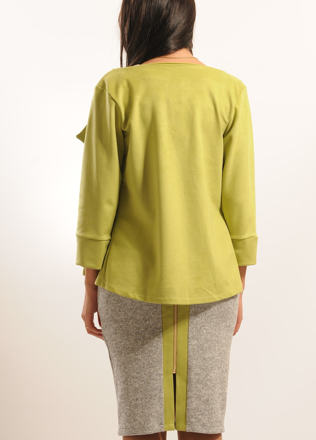 Салатовый женский пиджак Ри Мари однотонный - демисезонный