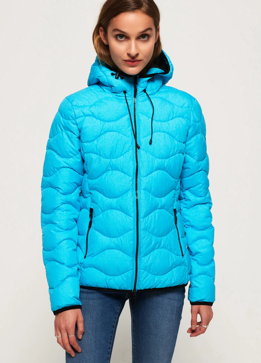 Голубая демисезонная куртка Superdry