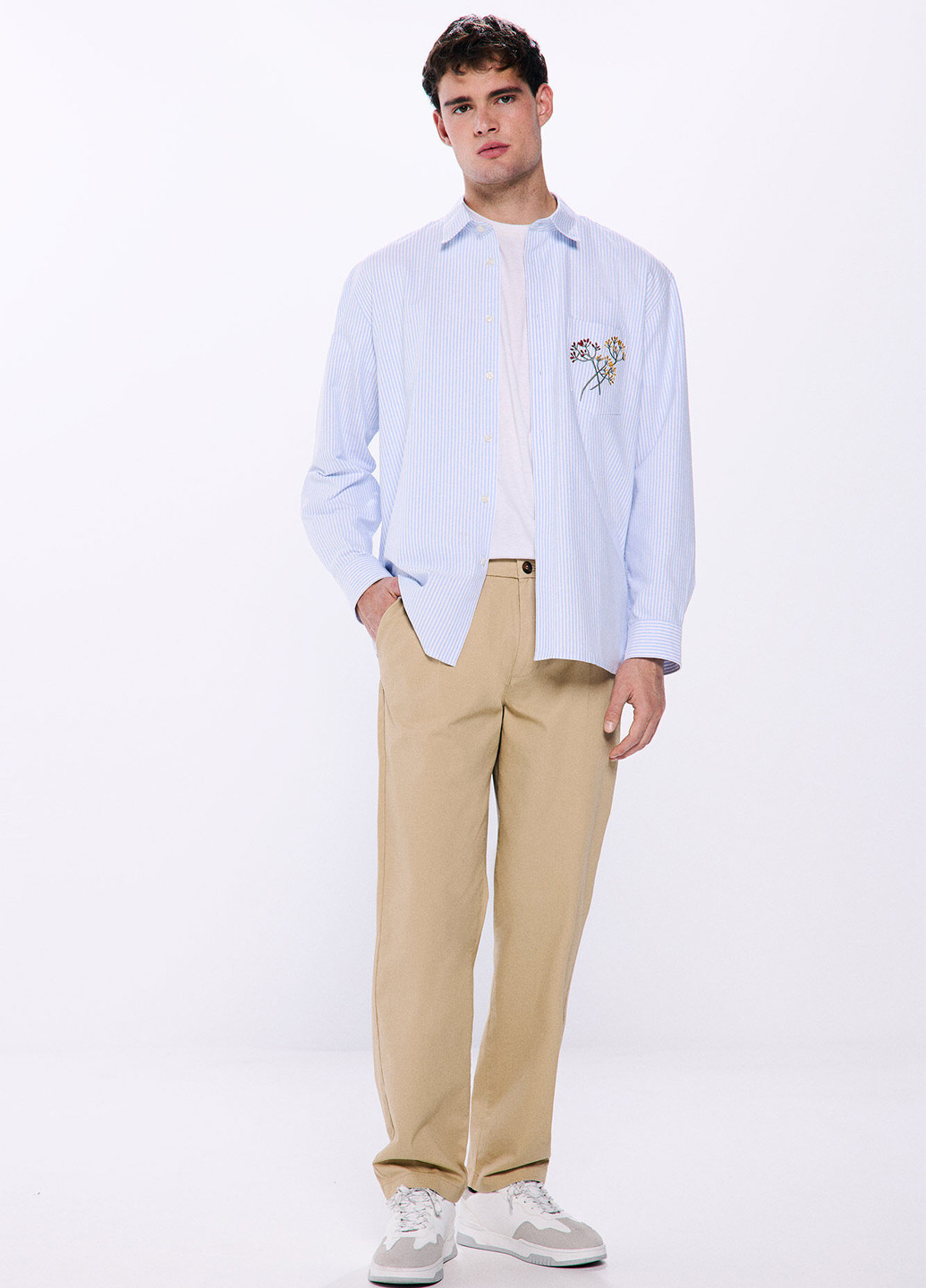 Бежевые кэжуал демисезонные прямые брюки Springfield