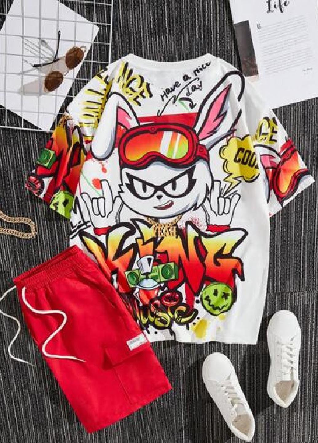 Комбинированный летний комплект (футболка, шорты) Manfinity