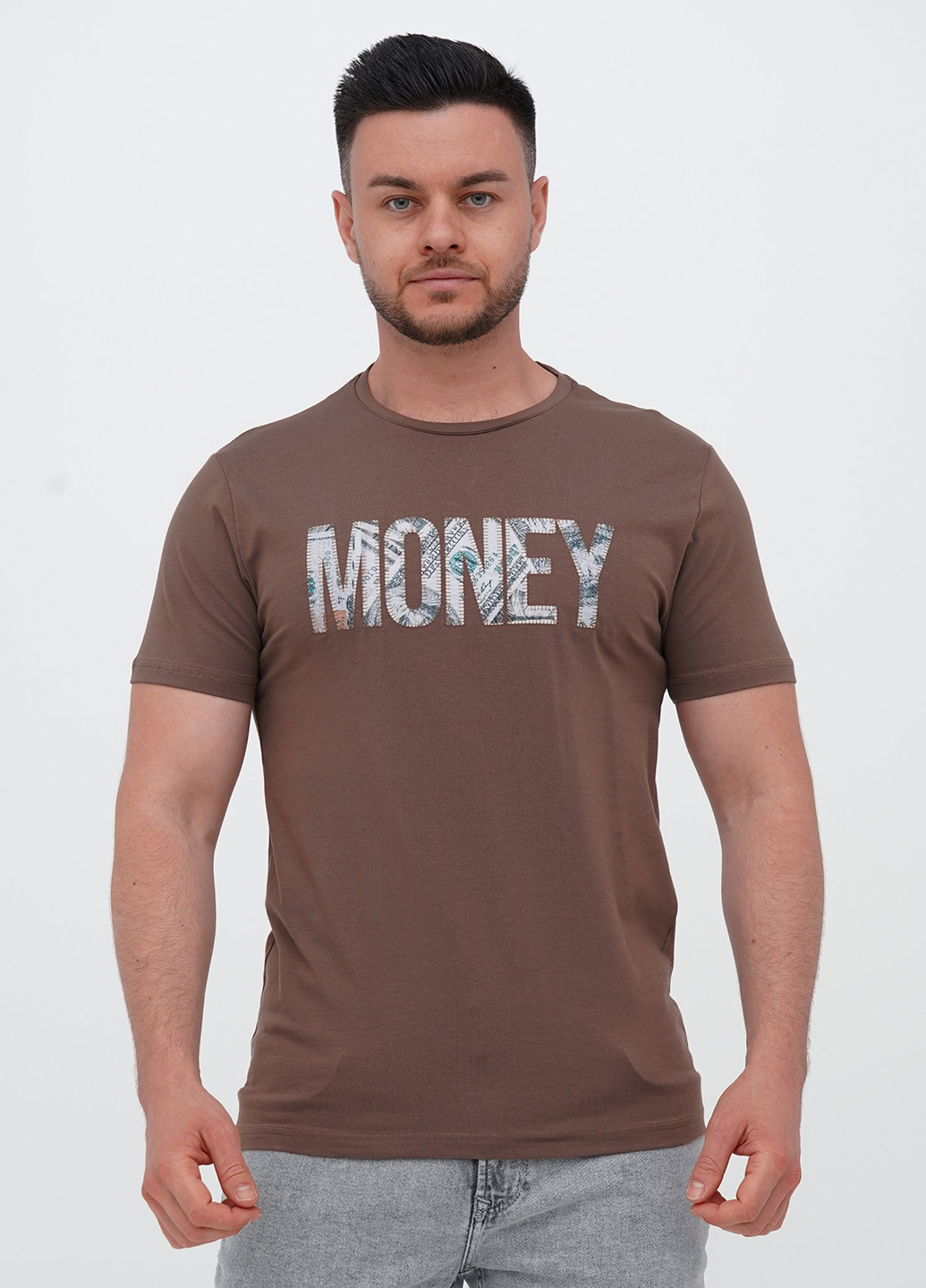 Коричневая футболка Trend Collection