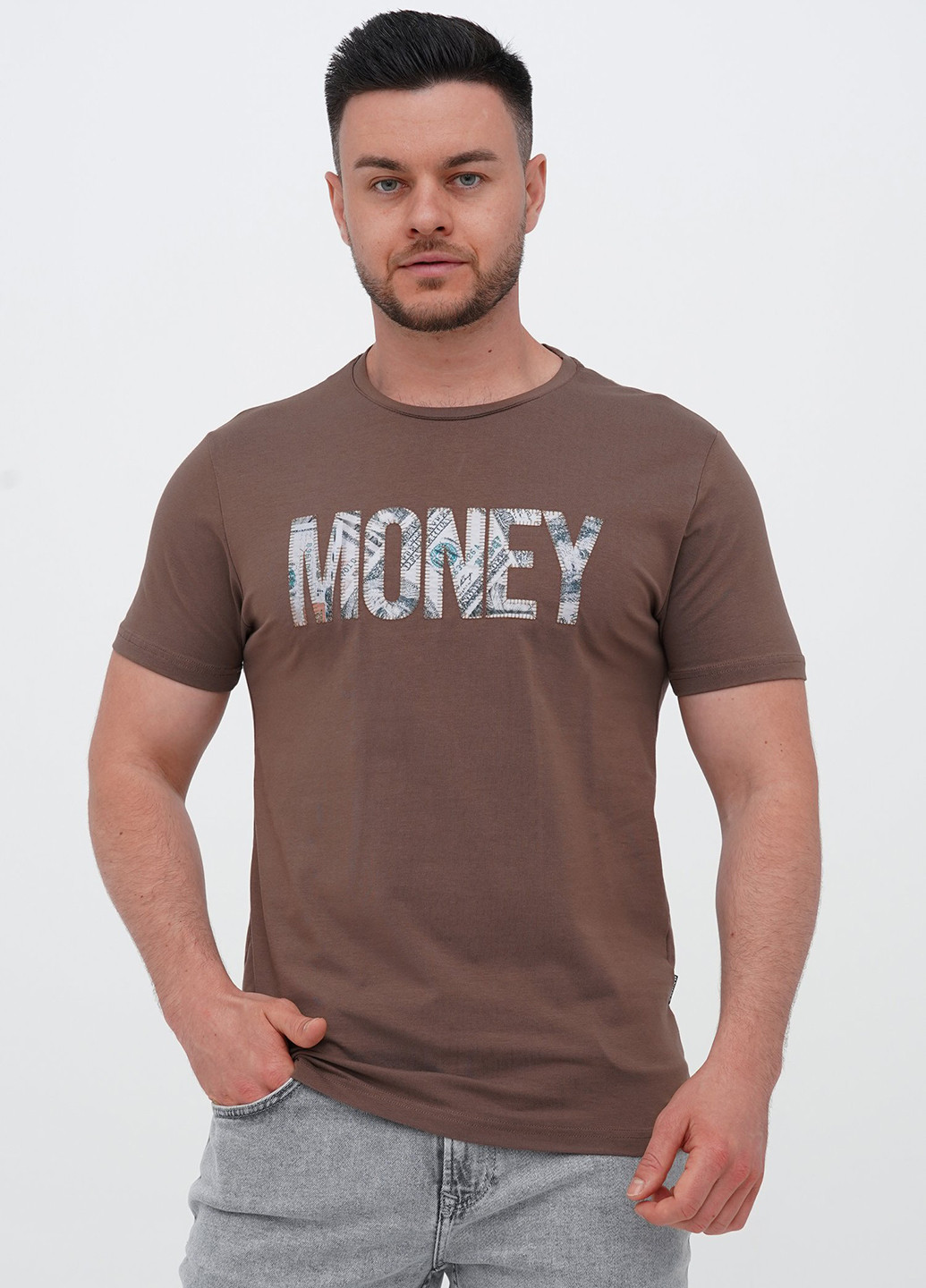 Коричневая футболка Trend Collection