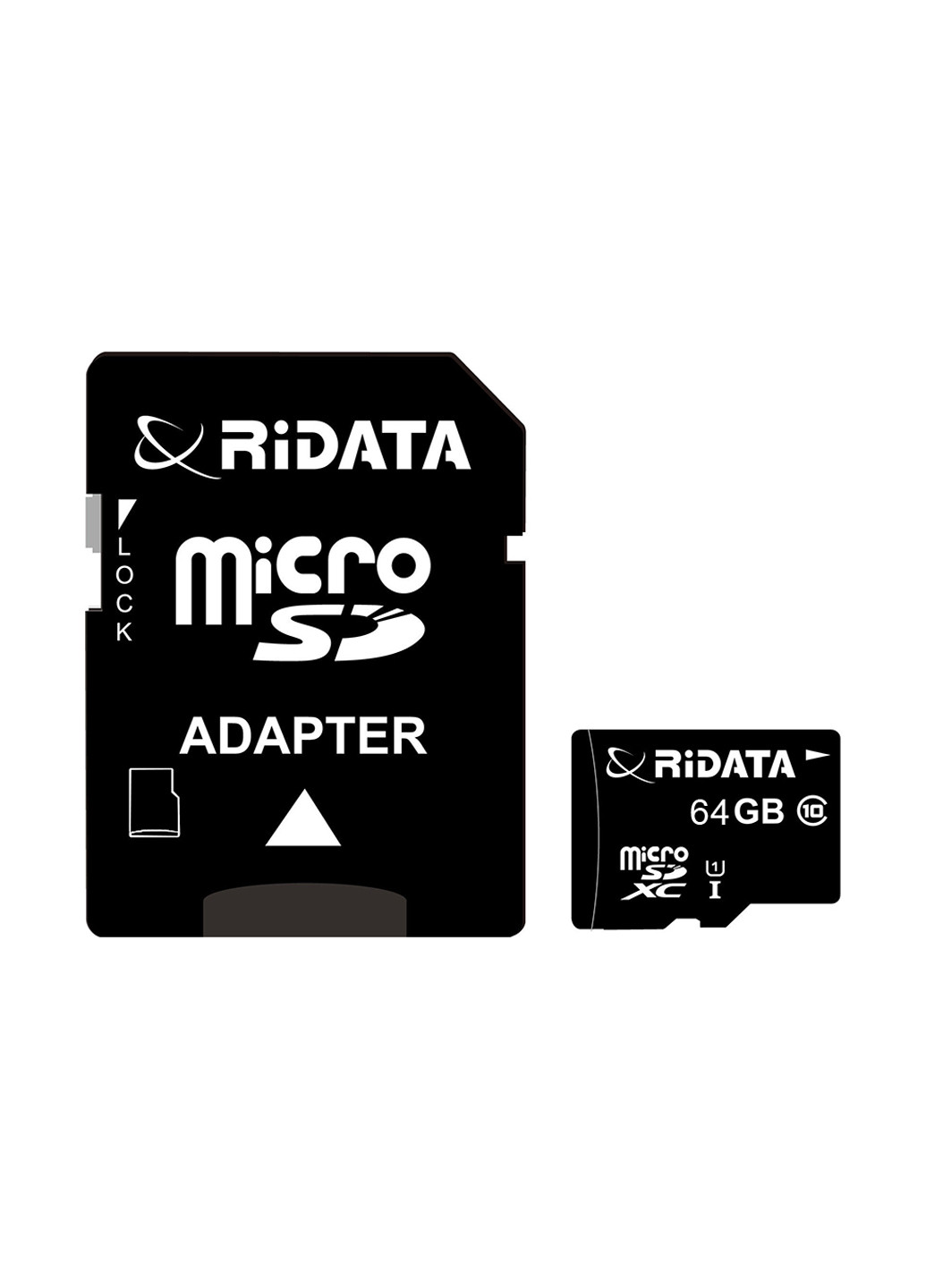 Карта памяти Ridata microsdxc 64gb class 10 uhs-i + sd адаптер (153984685)