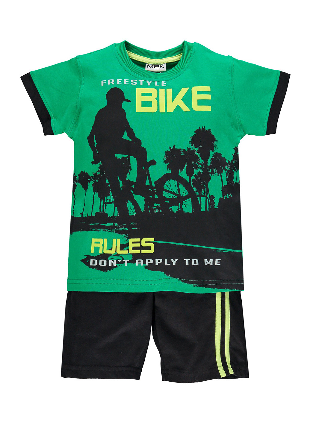 Зеленый летний комплект (футболка, шорты) MEK