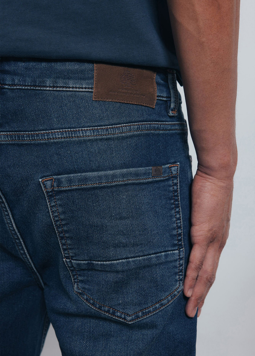 Темно-синие демисезонные слим джинсы Springfield